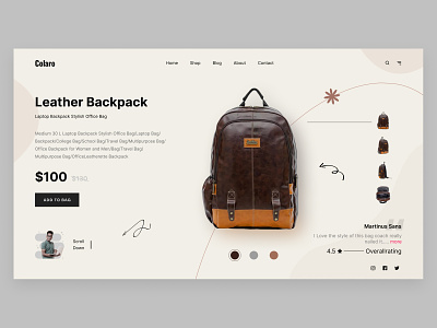 Colaro - Bag Shopping Landing Page Design