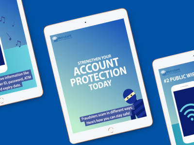 Metrobank Fraud Awareness design graphic design illustration mockup social media post