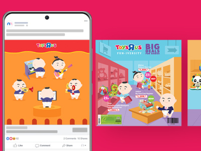 Toys R Us Babies Fair Campaign design graphic design illustration mockup social media post