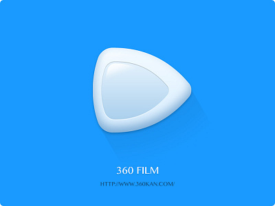 360film blue icon logo play video