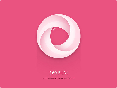 360film blue icon logo pink play video