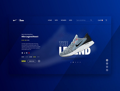 NIKE Landing Page app branding design graphic design landing page typography user interface ux web design