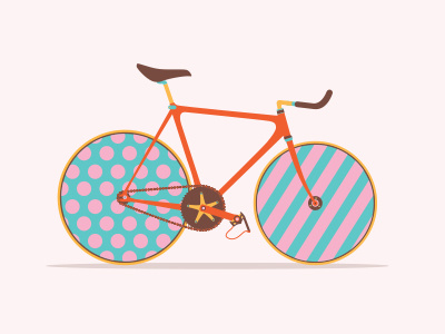 Fixie bicycle bike fixed fixie fun gear illustration velo