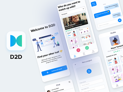 D2D app design, Tinder UI app design branding inspiration interface logo minimal mobile app tinder ui uidesign