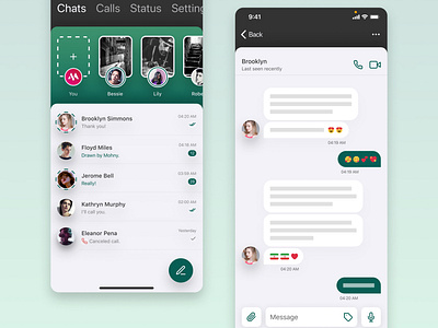 WhatsApp Redesign animation app app design brand concept concept design designed by mohny drawn by mohny graphic design instagram mohny telegram ui ui design uiux user experience user interface ux ux design whatsapp