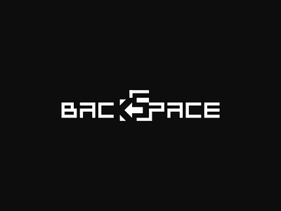 BACKSPACE art back backspace black inkscape logo negative space negativespace smartlogo space typography white