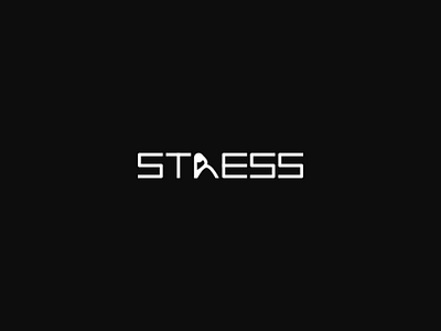 Stress art black brand deppression emotion human inkscape logo psychology stress typography white