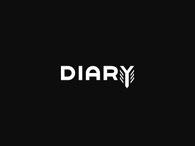 Diary art book brand branding diary font icon inkscape logo logos negative space typography