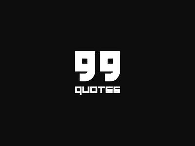 99 Quotes 99 art brand branding design icon logo logos number quote quotes typography