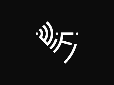 Wifi art brand branding design font icon logo logos signal typography w wifi