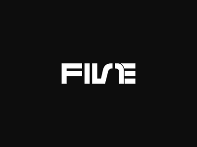 Five 5 art brand branding design five font icon logo logos number typography