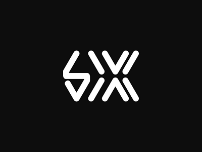Six 6 art brand branding design icon logo logos number six typography vi