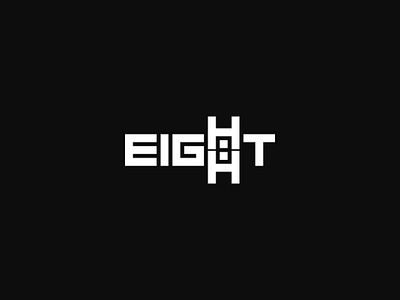 Eight 8 art brand branding design eight font icon logo negative space number typography