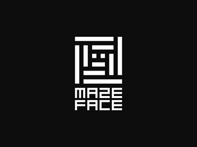 Maze Face art brand branding design emoticon face flatdesign icon logo logos maze typography