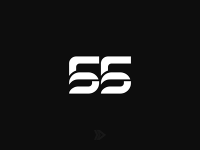 RF55 55 brand branding design f five icon logo logos number r typography
