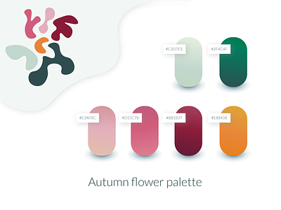 Autumn flower palette
