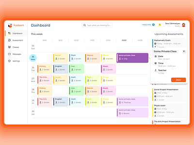 Learning Management System Dashboard design learning management system lms ui ux