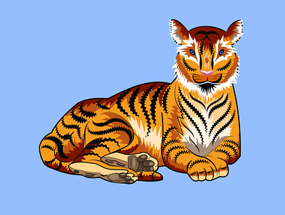Vector Art. Proud Tiger. illustration
