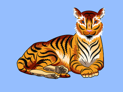 Vector Art. Proud Tiger. illustration