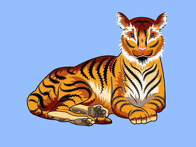 Vector Art. Proud Tiger.