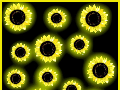 Magic Sunflowers design illustration vector