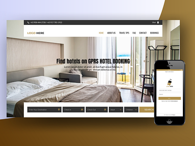 E.Ponce Works Hotel Web & Mobile Mockups