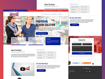 Pharmacy Business Website Landing Page