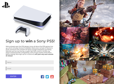 #DailyUI Day 1 - PS5 Competition