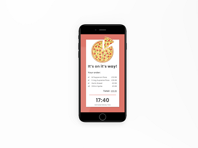 #DailyUI Day 17 - Email Receipt 017 17 dailyui dailyuichallenge design email email design email receipt mobile ui order orders pizza receipt ui