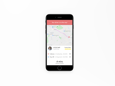 #DailyUI Day 20 - Location Tracker 020 2020 dailyui dailyuichallenge design driver driver app location location app location pin location tracker locations mobile ui uber ui