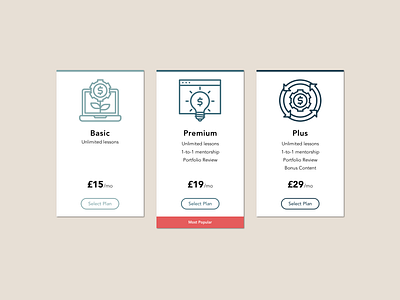 #DailyUI Day 30 - Pricing