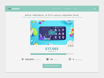 #DailyUI Day 32 - Crowdfunding Campaign