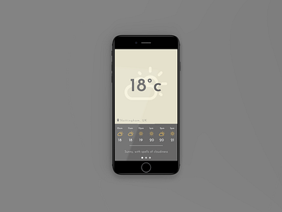 #DailyUI Day 37 - Weather Dribbble 037 37 dailyui dailyuichallenge design mobile ui ui weather weather app weather forecast weather icon