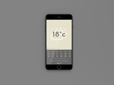 #DailyUI Day 37 - Weather Dribbble