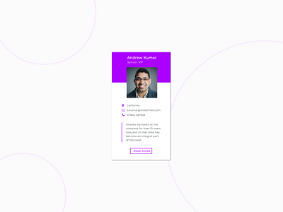 #DailyUI Day 45 - Info Card