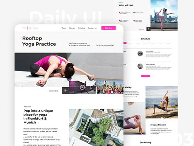 DailyUi day 3 Landing Page dailyui landingpage ui web yoga