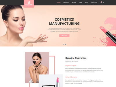 Cosmetics Manufacturing WordPress Theme by Template Bundle on Dribbble