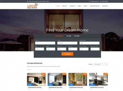 Locus Real Estate HTML Website Template home html office property realstate templates themes