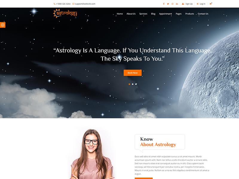 horoscope and astrology wordpress theme free download