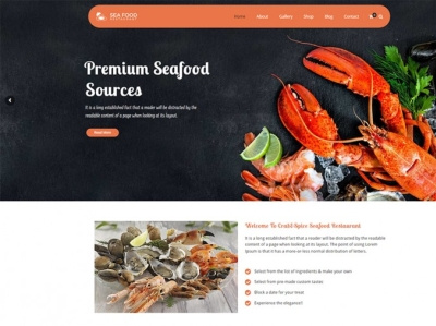 Seafood Restaurant WordPress Theme fish online store sea seafood search shop themes word wordpress theme