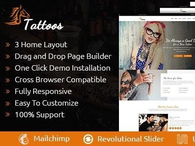 Tattoos wordpress theme art artist artwork design illustration tattoo themes wordpress wordpress theme