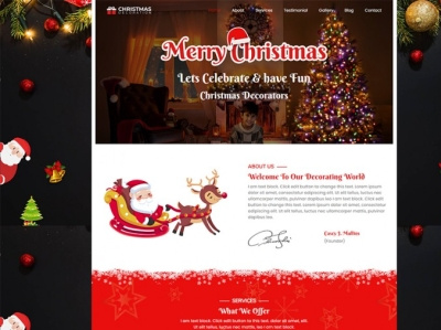 Christmas Decoration WordPress Theme business christian christmas decoration design interior themes wordpress wordpress theme