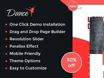 Dance Academy WordPress Theme academy dance classes dance school dance studio themes wordpress