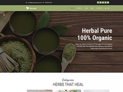 Herbal Pure WordPress Theme harbal herbal care herbalist themes wordpress wordpress theme