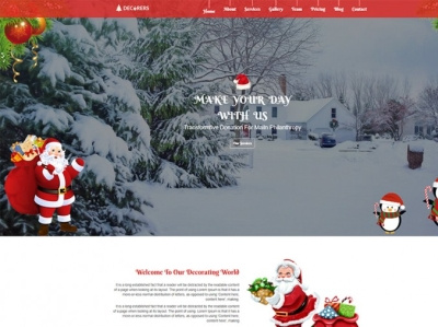 Christmas Decoration HTML Website Template christian christmas christmas card christmas decoration christmas tree decoration design html html templates themes