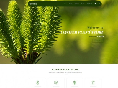 Conifer Plant Store Wordpress Theme conifer nursury online shop online store plant shop plant store wordpress theme