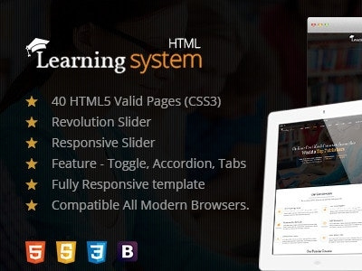Learning Management System A Premium HTML Template html template learning management online classes online school student resume teacher wordpress theme
