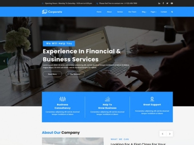 Corporate HTML Website Template by Template Bundle on Dribbble