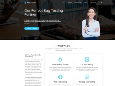 Bug Testing WordPress Theme business design html html templates illustration online store templates themes web wordpress wordpress theme