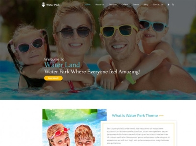 Water Sports WordPress Theme club sports themes water water sports waterfall website wordpress theme